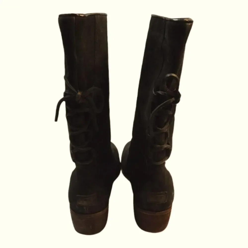UGG CARY BLACK CORSET WITH BOW AT THE BACK BOOT US 8 / EU 39 / UK 6.5